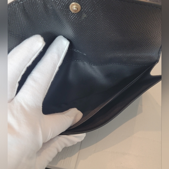 Coach Crossgrain Leather Envelope Wallet Black - Picture 5 of 13